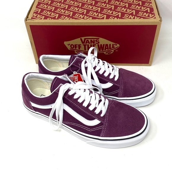 Vans Purple and White Women's Sneakers - Picture 8 of 11